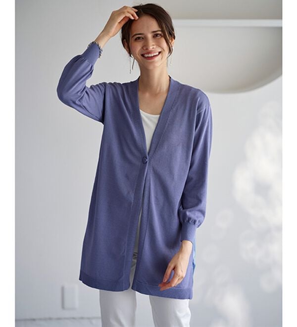 BELLUNA（ベルーナ）の「スタイルアップ！バックプリーツカーディガン（ニットカーディガン）」｜詳細画像