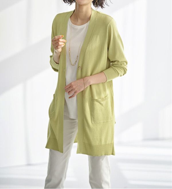 BELLUNA（ベルーナ）の「ヒンヤリ冷感！洗えるロング丈カーディガン（ニットカーディガン）」｜詳細画像