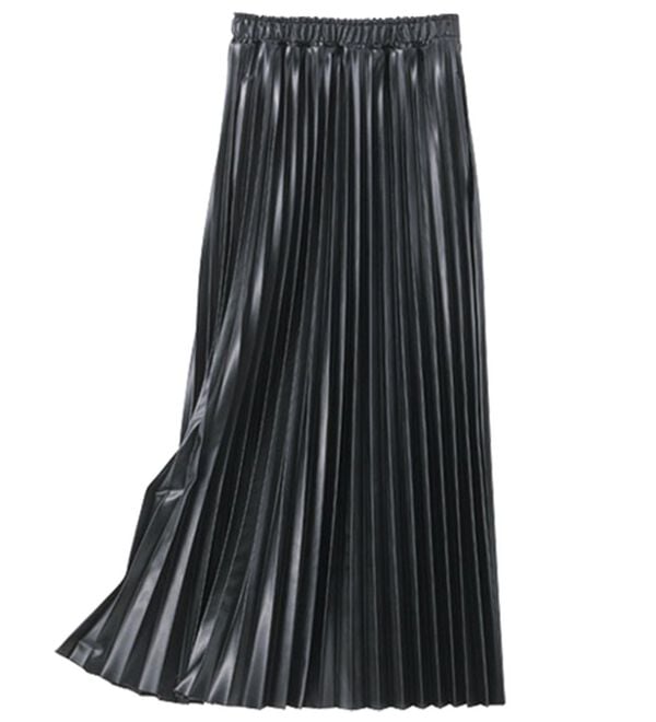 BELLUNA（ベルーナ）の「レザーライクプリーツスカート（ロングスカート）」｜詳細画像