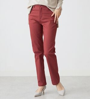 BELLUNA（ベルーナ）の「静電防止！蓄熱綿サテンストレッチカラーパンツ（フルレングスパンツ）」｜セピアローズ