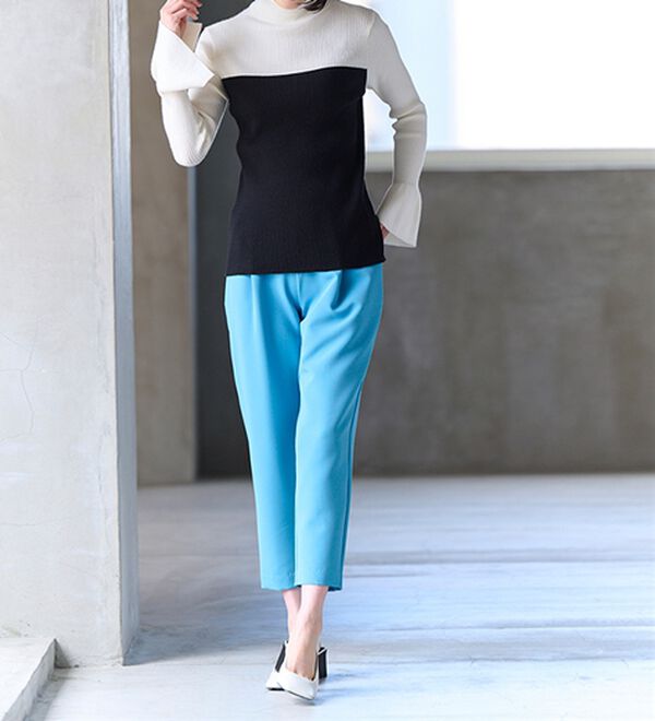 RANAN（ラナン）の「＜ムースタッチ＞洗える！バイカラータートルリブニット（ニット・セーター）」｜詳細画像