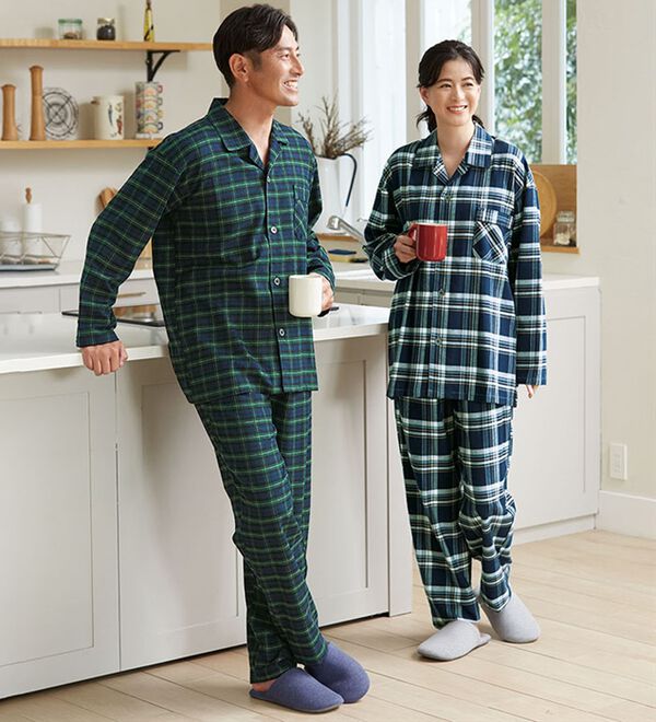 「日本製わたに包まれる無撚糸パジャマ（メンズルームウェア）」｜詳細画像