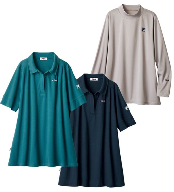 ルフラン（ルフラン）の「【３点セット】＜ＦＩＬＡ＞涼やか！インナー付ポロ（ポロシャツ）」｜詳細画像
