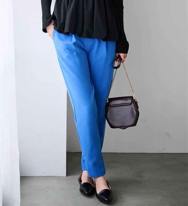 RANAN（ラナン）の「あったか！裏起毛美脚シルエットタックパンツ（フルレングスパンツ）」｜詳細画像