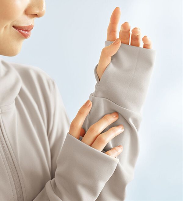 BELLUNA（ベルーナ）の「【快適Ｌａｂ．】おしゃれに日よけ！ペプラム切替ＵＶパーカー（パーカー）」｜詳細画像