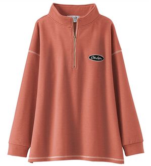 BELLUNA（ベルーナ）の「＜ＥＬＬＥ　Ａｃｔｉｖｅ＞ハーフジッププルオーバー（カットソー）」｜コーラルピンク
