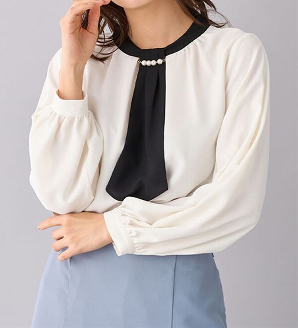 ボーダーズアットバルコニー 38 ボウタイ ブラウス 定価37400円 ボーダーズアットバルコニー 38 ボウタイ ブラウス 定価37400円 - メルカリ