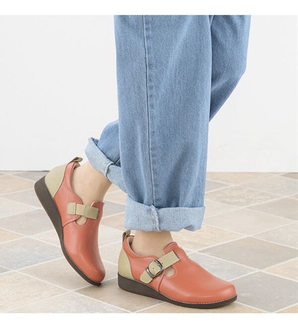 ルフラン（ルフラン）の「メディフィット　５Ｅ配色ベルト使いスリッポン（スリッポン）」｜詳細画像