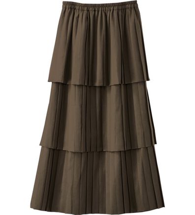 BELLUNA（ベルーナ）の「アシメデザインプリーツスカート（ロングスカート）」