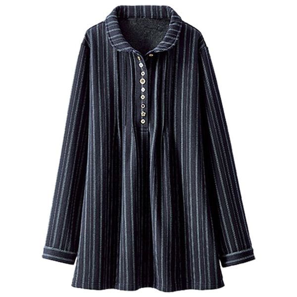 BELLUNA（ベルーナ）の「パチパチしにくい！裏ファー素材オーバーブラウス（ブラウス）」｜詳細画像