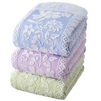 「今治産ロング＆ボリューム　ジャカード織タオルケット３色組（肌掛布団・タオルケット）」