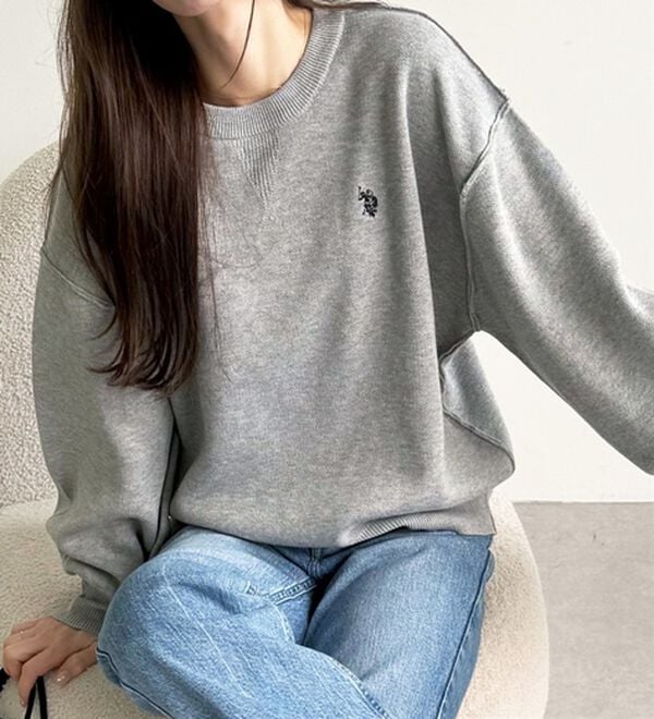 GeeRA（ジーラ）の「【U.S. POLO ASSN.】スウェットライクニット（ニット・セーター）」｜詳細画像