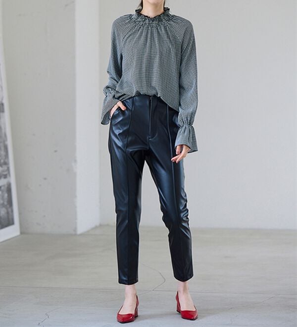 RANAN（ラナン）の「シャーリングハイネックキャンディーブラウス（ブラウス）」｜詳細画像