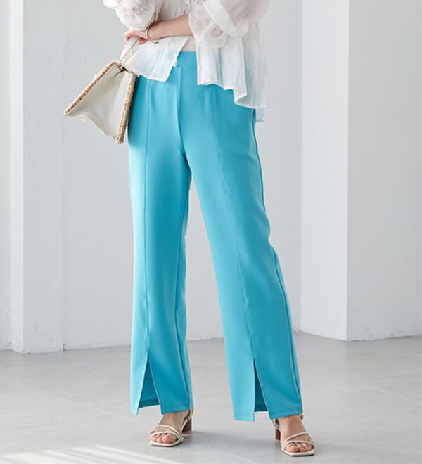 RANAN（ラナン）の「機能付センタースリットフレアーパンツ（フルレングスパンツ）」｜詳細画像