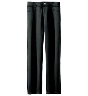 BELLUNA（ベルーナ）の「ふんわりなめらか裏ベロアパンツ（フルレングスパンツ）」｜黒無地