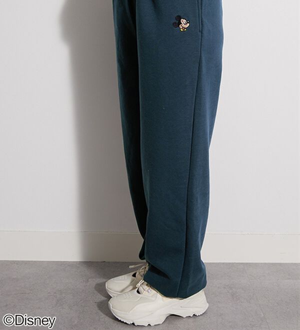 BELLUNA（ベルーナ）の「＜Ｄｉｓｎｅｙ＞【ミッキー】ロゴプリント裏起毛スウェットパンツ（ワイドパンツ・ガウチョ）」｜詳細画像