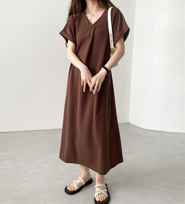 GeeRA（ジーラ）の「ひんやり快適！ジャカードスキッパーワンピ（カットソーワンピース）」｜詳細画像