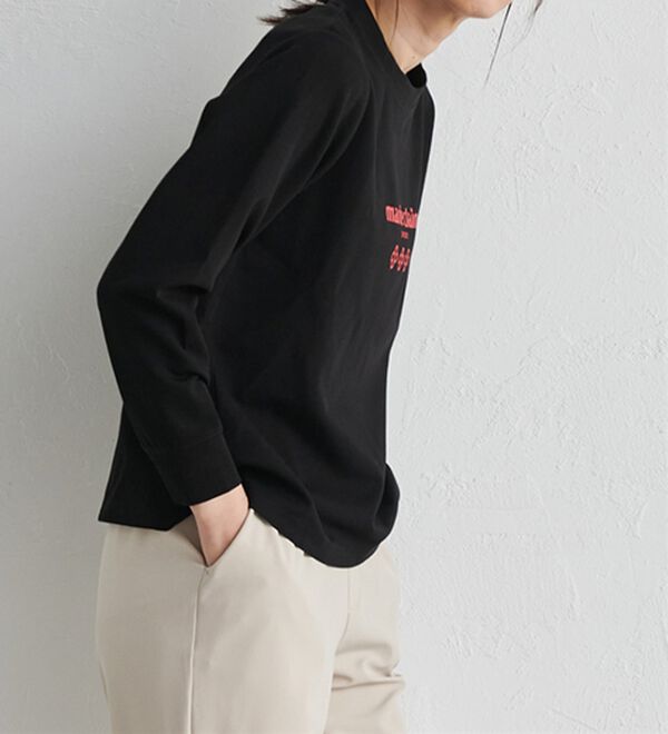 RANAN（ラナン）の「ロゴ入りロングＴシャツ＜ｍａｒｉｅ　Ｃｌａｉｒｅ　ＳＰＯＲＴ＞（カットソー）」｜詳細画像