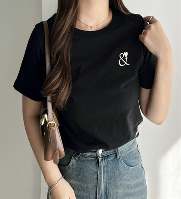 GeeRA（ジーラ）の「アンドハート刺しゅうＴシャツ（Tシャツ）」｜詳細画像