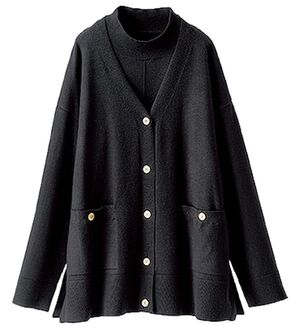BELLUNA（ベルーナ）の「【２点セット】カーディガンアンサンブル（アンサンブル）」｜黒