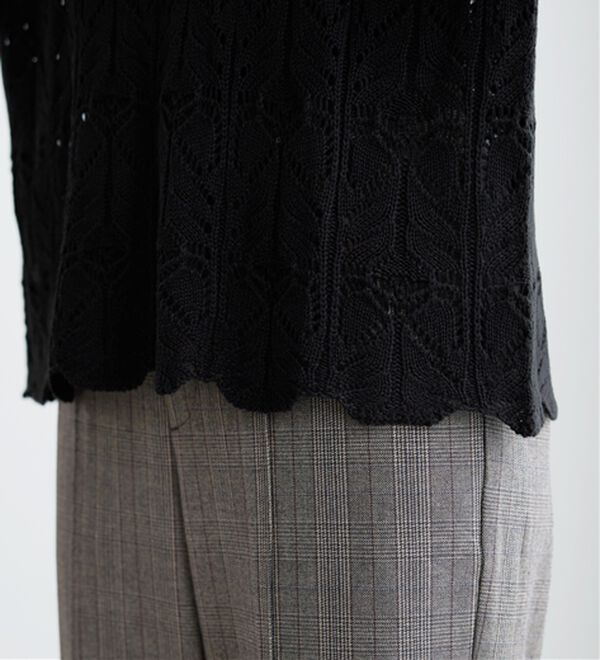 BELLUNA（ベルーナ）の「リボン柄透かし編ニットプルオーバー（ニット・セーター）」｜詳細画像