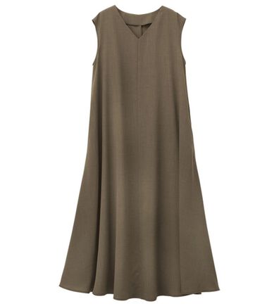 RANAN（ラナン）の「ひんやり！麻調合繊フレアーワンピース（その他ワンピース）」