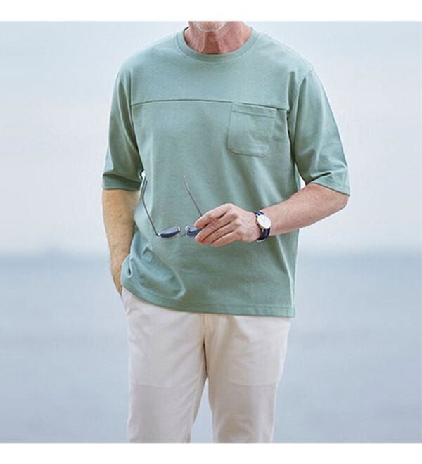 「【３色組】裏側さらっと大人の定番Ｔシャツ（メンズシャツ）」｜詳細画像