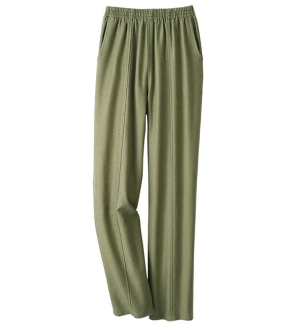 ルフラン（ルフラン）の「日本製肌に優しい綿混ラク楽パンツ（その他パンツ）」｜カーキ