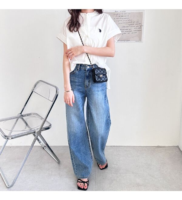 GeeRA（ジーラ）の「【ＵＳ．ＰＯＬＯ．ＡＳＳＮ】フレンチスリーブシャツ（シャツ）」｜詳細画像