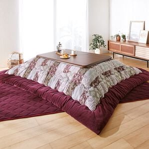 「ゴブラン織こたつ布団３点セット・継ぎ脚付リビングこたつ４点セット（こたつテーブル）」｜パッチワーク