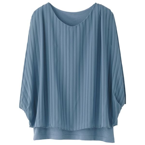 BELLUNA（ベルーナ）の「ふんわりシフォンで視覚効果ブラウス（ブラウス）」｜詳細画像