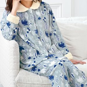 BELLUNA（ベルーナ）の「＜ｍｏｚ＞北欧柄ルームウェア上下セット（パジャマ・ルームウェア）」｜詳細画像