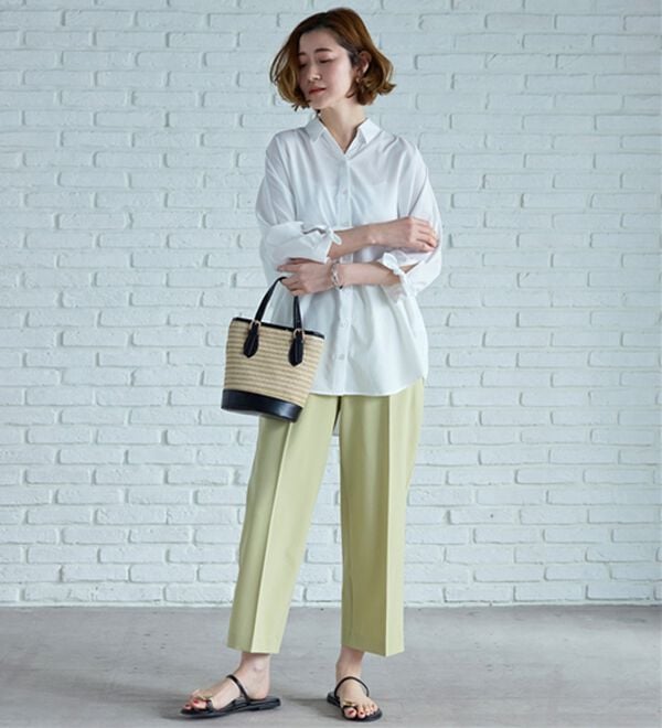 BELLUNA（ベルーナ）の「【吸水速乾】イージーケア！袖リボンシャツチュニック（チュニック）」｜詳細画像