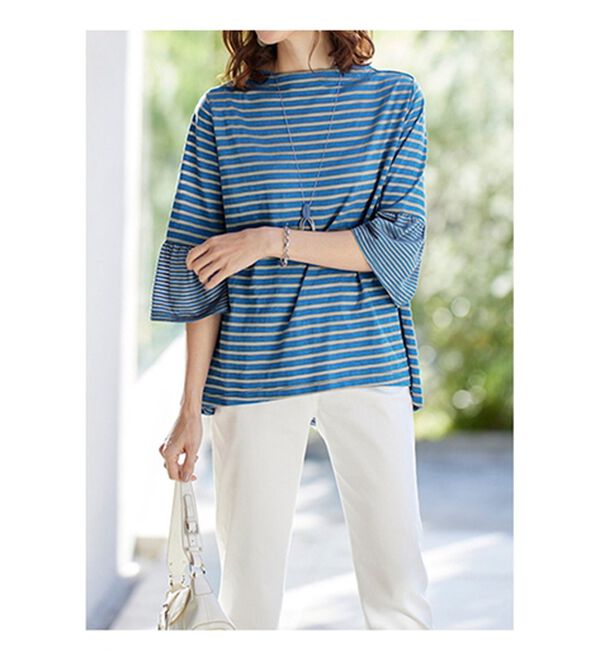 BELLUNA（ベルーナ）の「ボーダー切替プルオーバー（カットソー）」｜詳細画像