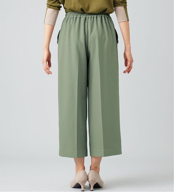 BELLUNA（ベルーナ）の「ウーリッシュ素材釦使いワイドパンツ（ワイドパンツ・ガウチョ）」｜詳細画像