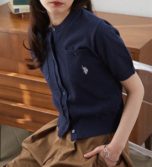 RANAN（ラナン）の「＜U.S.POLO ASSN.＞ コンパクトニットカーデ（ニットカーディガン）」｜詳細画像