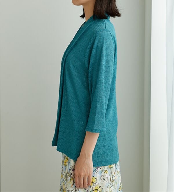 BELLUNA（ベルーナ）の「メッシュ素材トッパーカーディガン（ニットカーディガン）」｜詳細画像