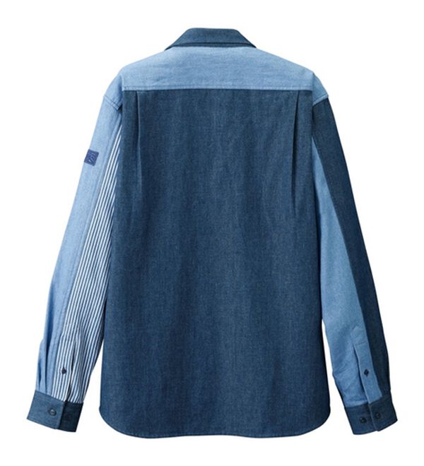 「＜ハッシュパピー＞切替えお洒落なデニムシャツ（メンズシャツ）」｜詳細画像