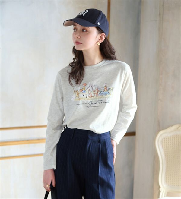 BELLUNA（ベルーナ）の「＜Ｄｉｓｎｅｙ＞【プー】プリント長袖Tシャツ（カットソー）」｜詳細画像