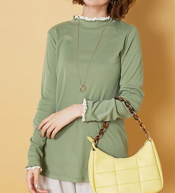 BELLUNA（ベルーナ）の「重ね着風フリル衿プルオーバー（カットソー）」｜詳細画像