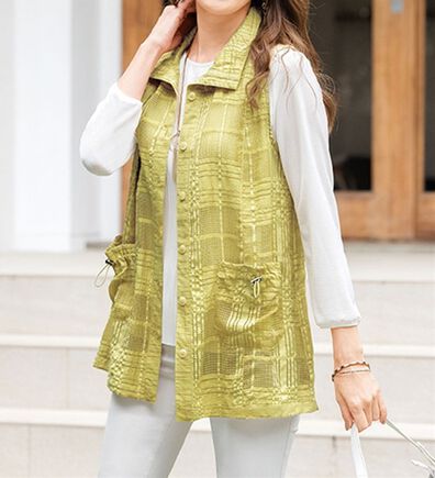 ルフラン（ルフラン）の「スタイリッシュロングベスト（ベスト）」