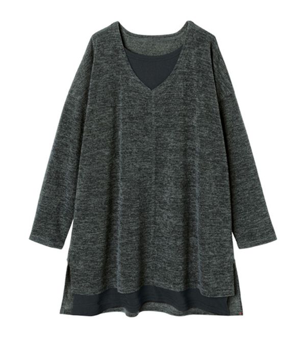 RANAN（ラナン）の「レイヤード風ニットソーチュニック（チュニック）」｜詳細画像