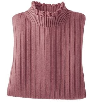 BELLUNA（ベルーナ）の「ウール入りウォッシャブルセーター（ニット・セーター）」｜ローズ