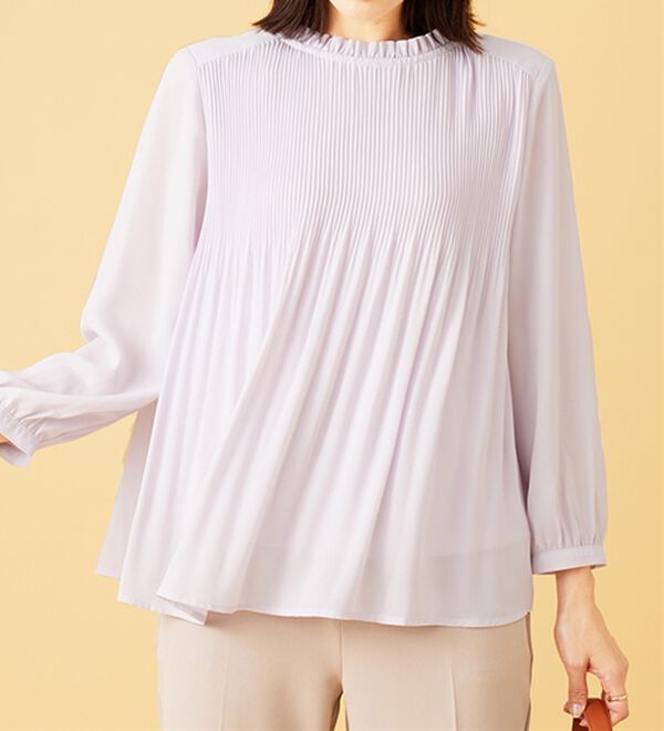 BELLUNA（ベルーナ）の「〈セレモニースタイル〉細プリーツデザインブラウス（ブラウス）」｜詳細画像