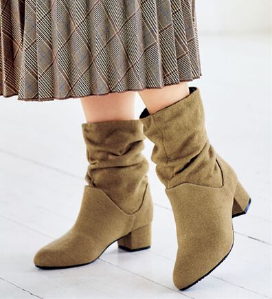 BELLUNA（ベルーナ）の「くしゅっと小洒落感ニットブーツ（ブーツ）」