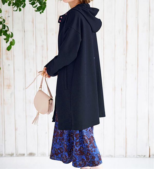 BELLUNA（ベルーナ）の「衿デザインロング丈パーカー（パーカー）」｜詳細画像