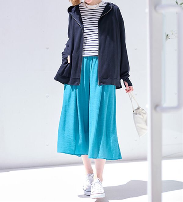 BELLUNA（ベルーナ）の「絶対に焼けたくない！後プリーツＵＶパーカー（パーカー）」｜詳細画像