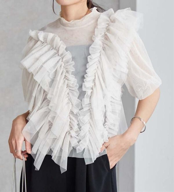 新品cygne シーニュアシメフリルブラウス FlorianA114 新品cygne