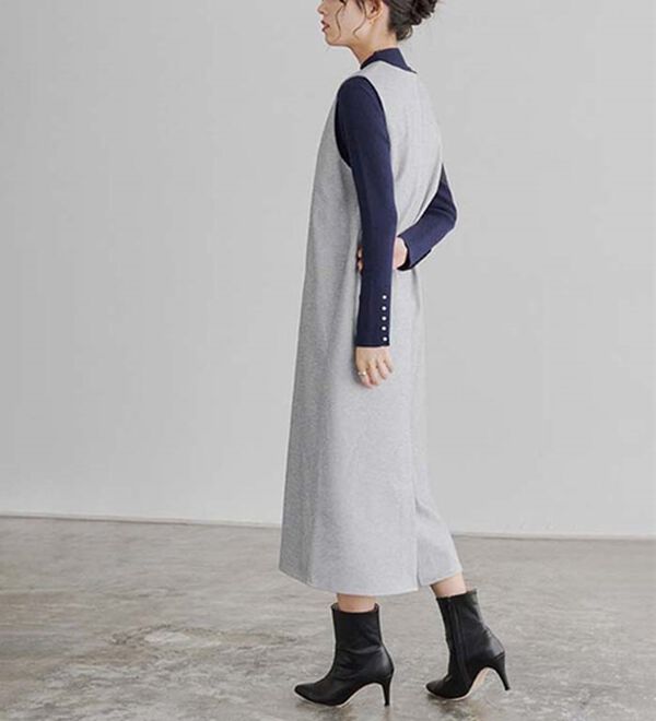 Pierrot（ピエロ）の「ウールタッチジャンパースカート（ジャンパースカート）」｜詳細画像