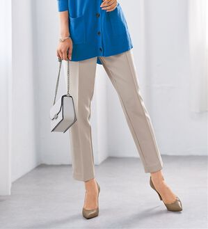 BELLUNA（ベルーナ）の「ダブルクロスタックテーパードパンツ（テーパードパンツ）」｜トープ